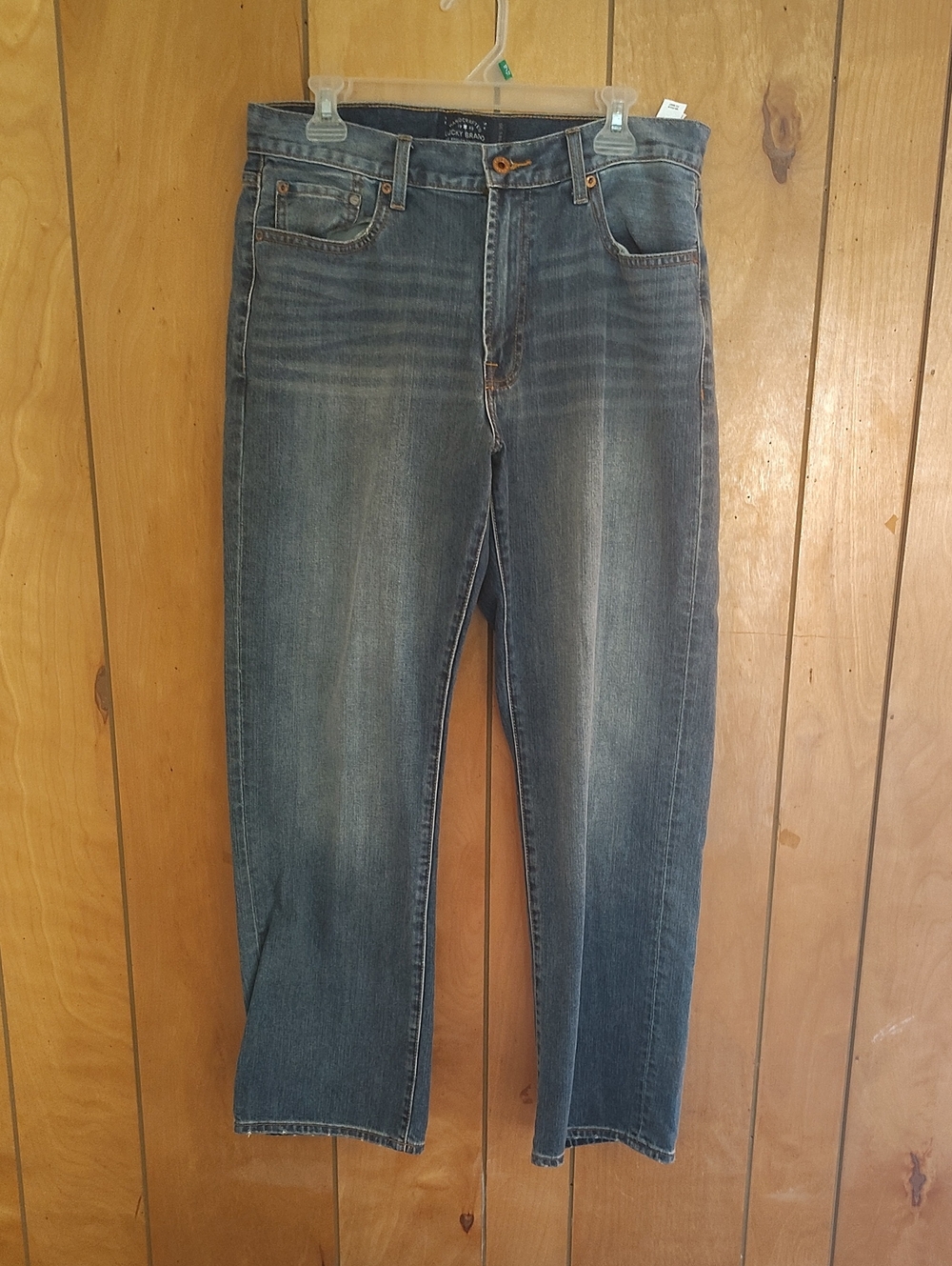Lucky Brand Men's Straight Leg Faded Blue Jeans Size 34/30